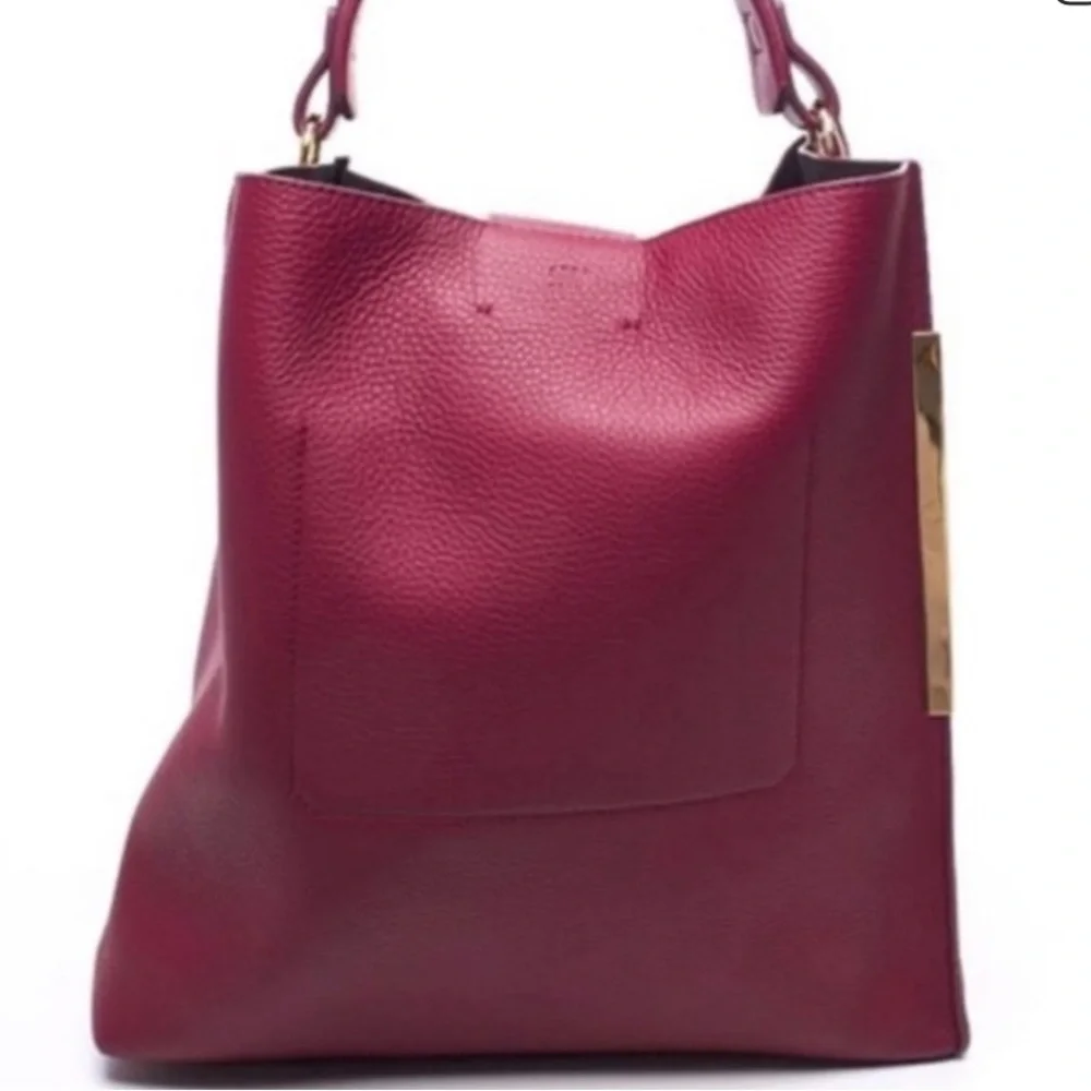 Stuart Weitzman Burgundy Hobo Bag